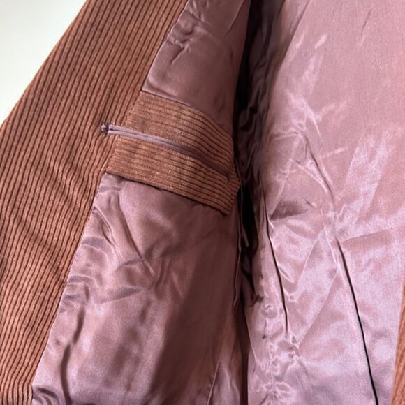 Vintage Mens Corduroy Lapel Blazer 37R Two Buttons Leisure Sport Coat Jacket - Picture 7 of 15